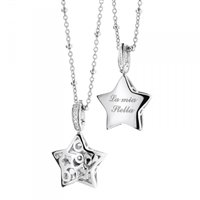 Necklace Comete Woman in Silver Diamante GLA104